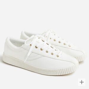 NIB Tretorn x JCrew Nylite Sneakers white with gold